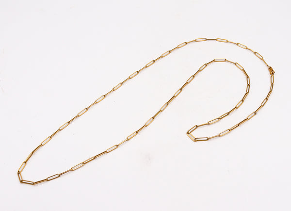 -George L'Enfant 1970 Paris Sleek Paper Clips Chain In 18Kt Yellow Gold