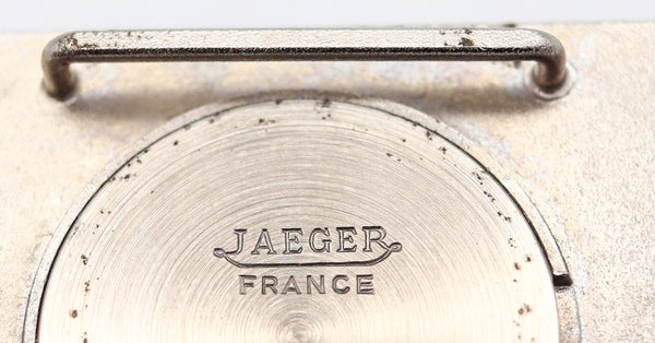 -Pierre Cardin 1971 By Jaeger LeCoultre PC102 Retro Round Wrist Watch In Stainless And Leather