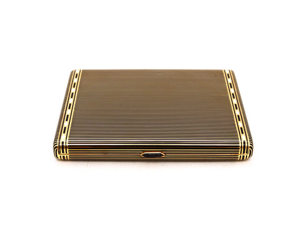 *Van Cleef & Arpels Paris 1930 Art Deco Cigarette case in solid 18 kt gold with enamel
