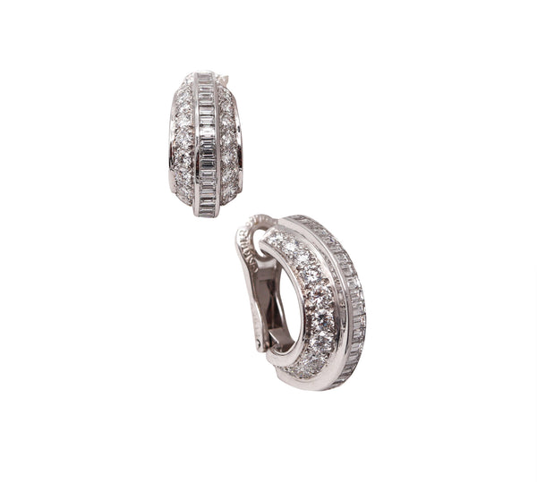 Cartier Paris Classic Collection Privee Earrings In Platinum With 6.16 Cts VVS Diamonds