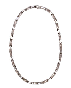 *Tiffany & Co. Atlas Roman numerals necklace in solid 18 kt white gold with 1.50 Cts in VS diamonds