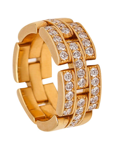 -Cartier Paris Maillon Panthere Ring In 18Kt Yellow Gold With VVS Diamonds