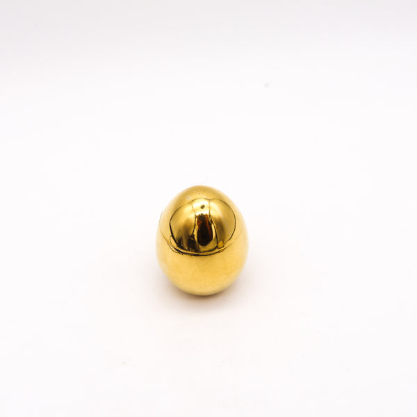 -Cartier 1970 London Easter Egg Box Sautoir Necklace In 18Kt Gold And Black Silk