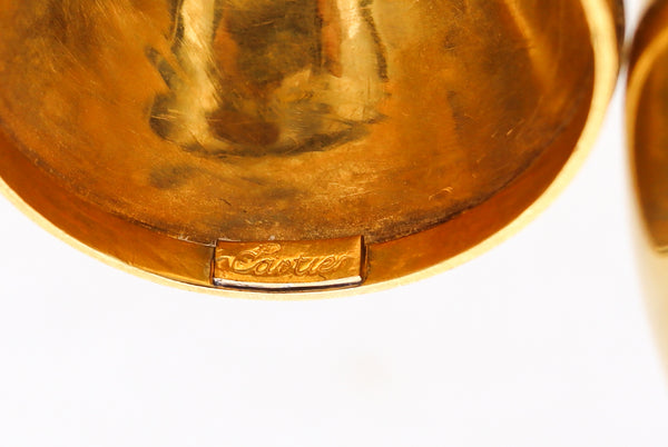 -Cartier 1970 London Easter Egg Box Sautoir Necklace In 18Kt Gold And Black Silk