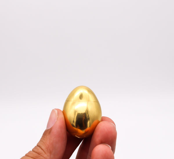 -Cartier 1970 London Easter Egg Box Sautoir Necklace In 18Kt Gold And Black Silk