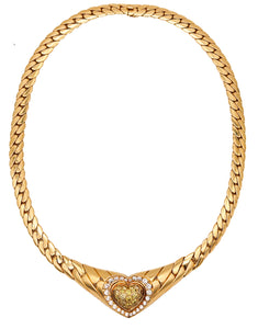 -Cartier Paris 1970 By George L'Enfant Necklace In 18Kt Gold With 4.17 Cts In Diamonds