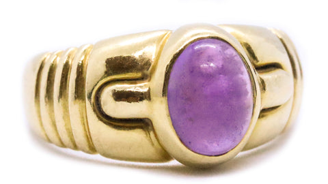 BVLGARI 18 KT GOLD PARENTESI AMETHYST RING