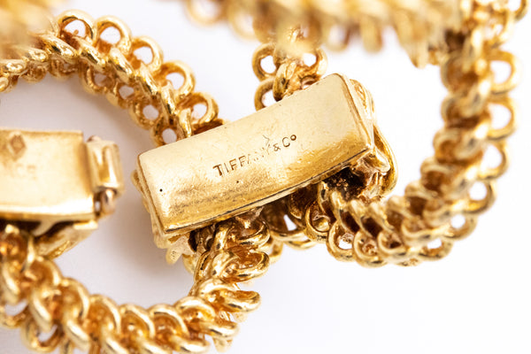TIFFANY & CO. FRANCE 18 KT GOLD ROPE TEXTURED BRACELET BY ANDRE VASSORT