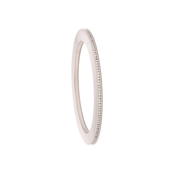 HENRICH & DENZEL Germany Bauhaus Sculptural Bracelet In Platinum With 1.20 Ctw In VVS Diamonds