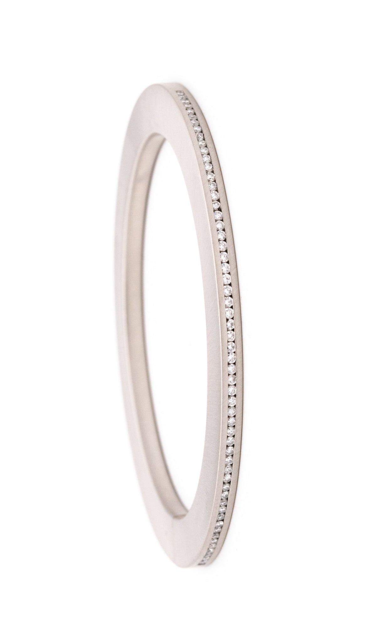 HENRICH & DENZEL Germany Bauhaus Sculptural Bracelet In Platinum With 1.20 Ctw In VVS Diamonds