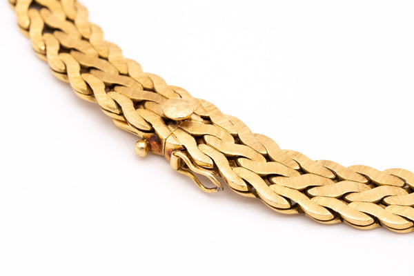 MARIO BUCCELLATI MILAN 18 KT YELLOW GOLD DAMASK BRAIDED NECKLACE