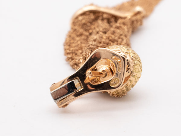 -Boucheron Paris Delilah Dangle Drop Fringes Earrings In 18Kt Yellow Gold