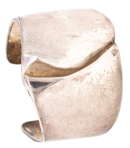 *Bjorn Weckstrom 1970 Finland modernist bracelet cuff in solid .925 sterling silver