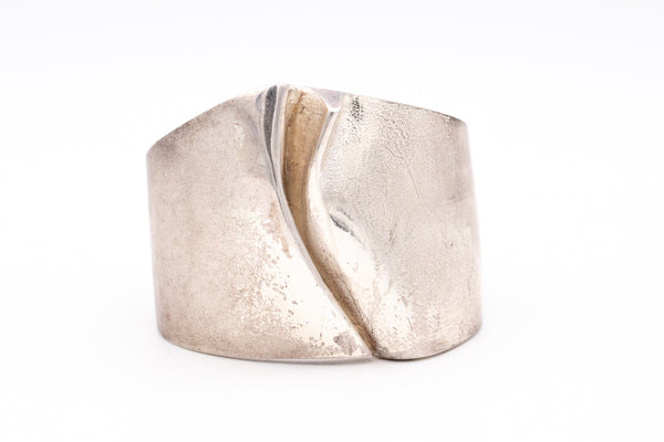 *Bjorn Weckstrom 1970 Finland modernist bracelet cuff in solid .925 sterling silver
