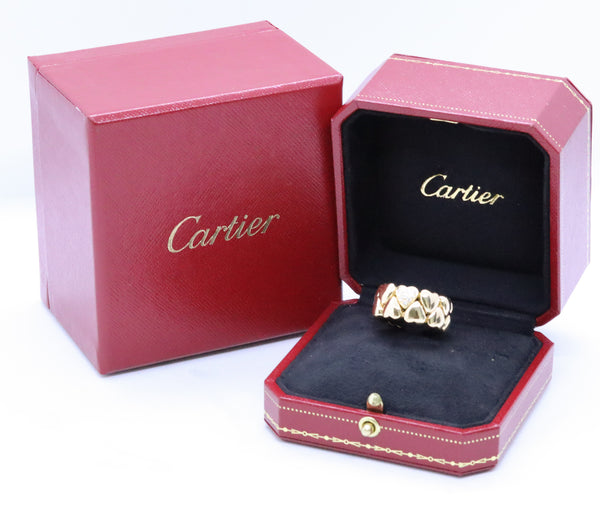 CARTIER PARIS DOUBLE HEART 18 KT DIAMONDS RING