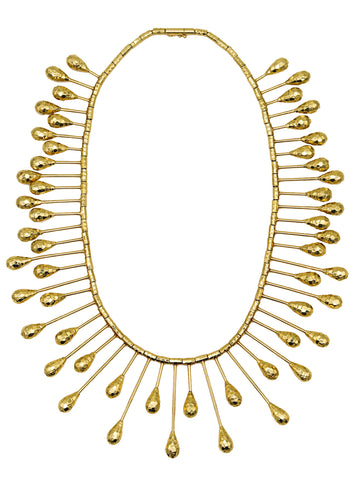 -Henry Dunay New York Fringe Festoon Necklace In Faceted 18Kt Yellow Gold