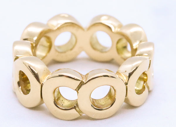 CHANEL FRANCE 18 KT "COCO" GOLD RING