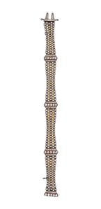 -Edwardian 1905 Belle Epoque Pearls Bracelet In Platinum With 1.20 Cts Diamonds