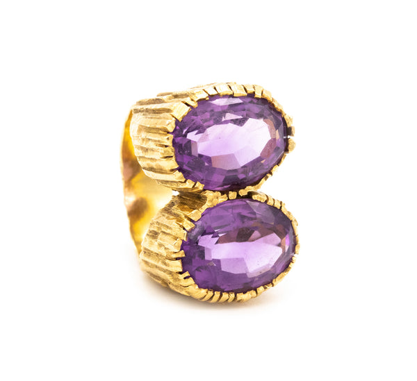 Tiffany Co. Andrew Grima 1972 London Cocktail Ring In 18Kt With 16.45 Cts Amethyst