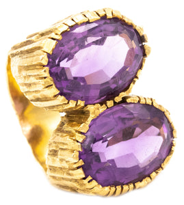 Tiffany Co. Andrew Grima 1972 London Cocktail Ring In 18Kt With 16.45 Cts Amethyst
