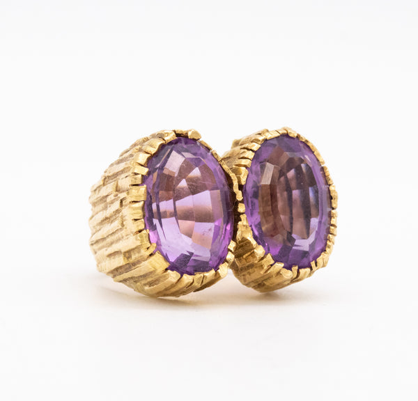 Tiffany Co. Andrew Grima 1972 London Cocktail Ring In 18Kt With 16.45 Cts Amethyst