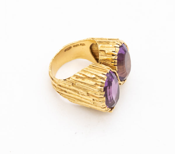 Tiffany Co. Andrew Grima 1972 London Cocktail Ring In 18Kt With 16.45 Cts Amethyst