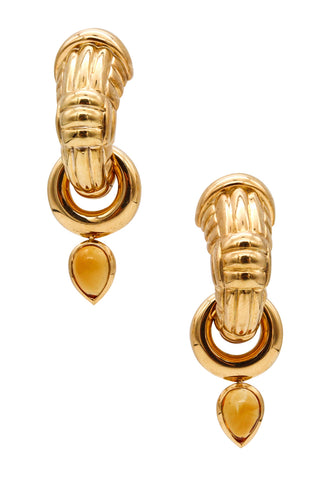 *Van Cleef & Arpels Convertible earrings in 18 kt yellow gold with 5.42 Cts citrines