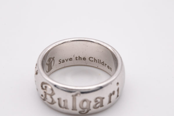 BVLGARI ITALY .925 STERLING SILVER SAVE THE CHILDREN UNISEX RING