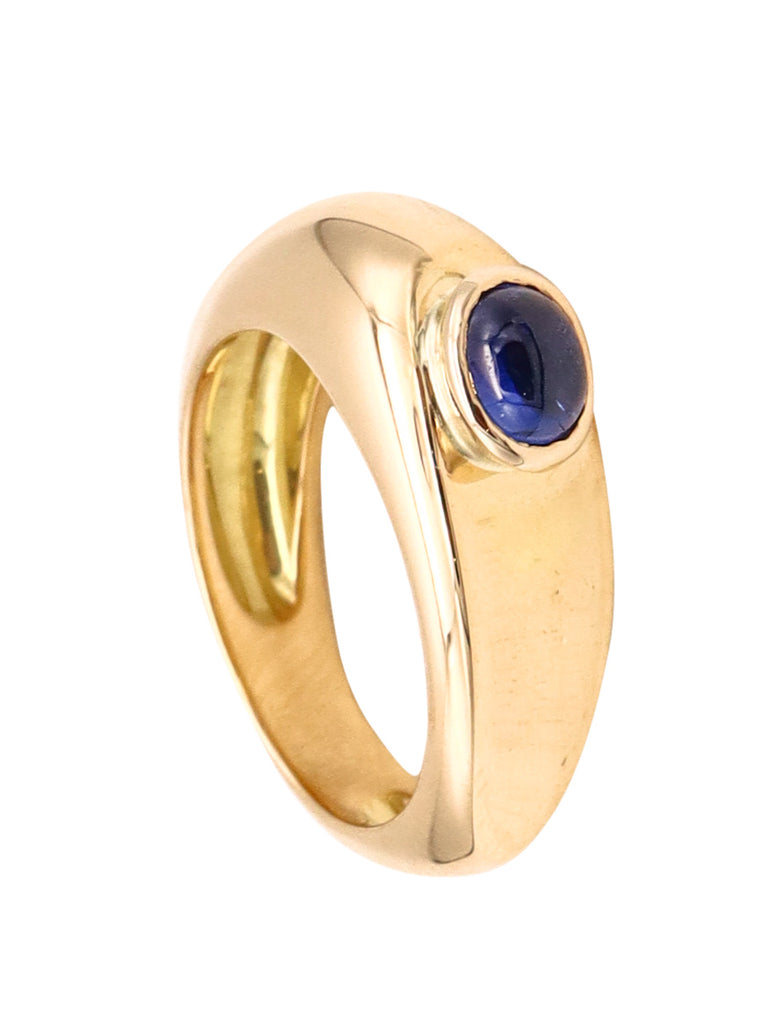 Fred Of Paris Modernist Gem Set Ring In 18Kt Yellow Gold With 0.96