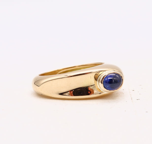 Fred Of Paris Modernist Gem Set Ring In 18Kt Yellow Gold With 0.96 Cts Ceylon Sapphire