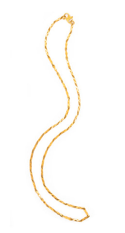 *Vintage Textured Chain of 18.5 Inches in Solid 22Kt Yellow Gold