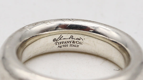 Tiffany & Co 1981 By Elsa Peretti Rare Thick Doughnut Ring In Solid 925 Sterling Silver
