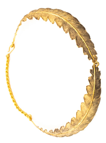 *Buccellati 1970 Milano 18 kt gold Foglia Quercia necklace with organic motifs