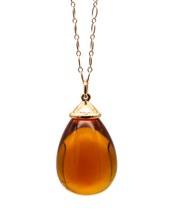-Tiffany & Co. By Paloma Picasso Necklace Pendant In 18Kt Gold With 100 Ctw Citrine