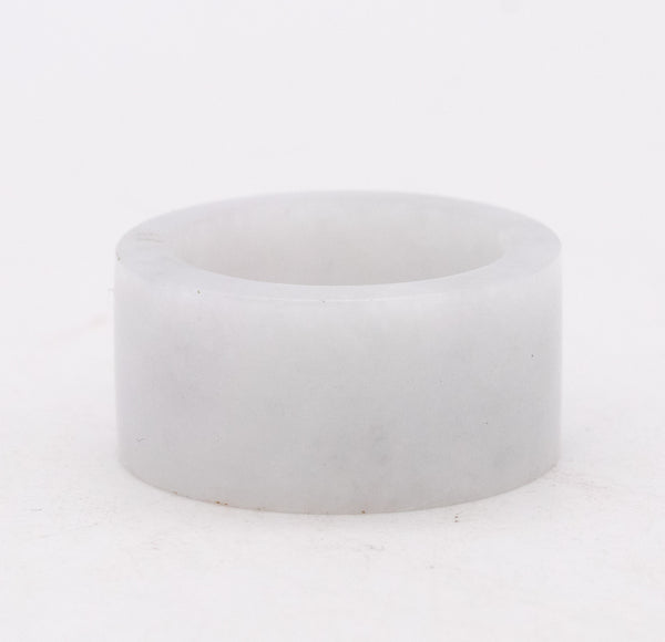 *Ring band carved from natural bluish-white jade jadeite nephrite