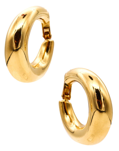 *Chaumet Paris large Hoop clips-earrings in Solid 18 kt yellow gold