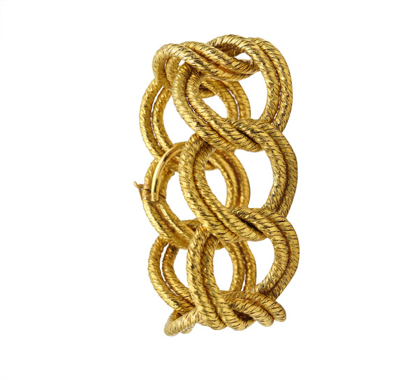 George L'Enfant 1960 Paris Double Paillette Twisted Bracelet In Braided 18Kt Yellow Gold