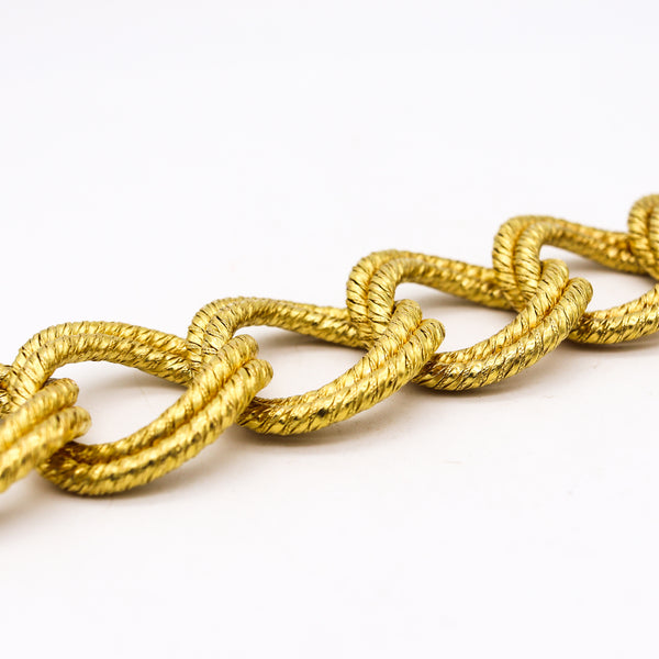 George L'Enfant 1960 Paris Double Paillette Twisted Bracelet In Braided 18Kt Yellow Gold