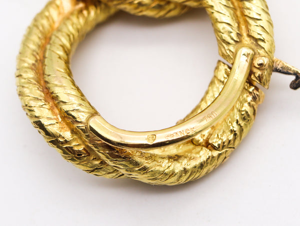 George L'Enfant 1960 Paris Double Paillette Twisted Bracelet In Braided 18Kt Yellow Gold