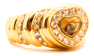CHOPARD PARIS HAPPY DIAMONDS HEART SHAPE 18 KT RING