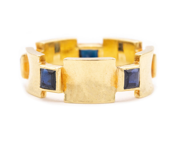 TIFFANY & CO NEW YORK 1950 ETERNITY RING IN 18 KT WITH SAPPHIRES