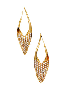 -Michael Good Aerodynamic Drop Earrings In 18Kt Gold With 4.08 Ctw In Diamonds