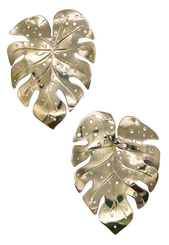 Suzanne Syz Geneva Hakuna Matata Large Earrings In 18Kt Gold And Titanium With 1.68 Cts In VS Diamonds