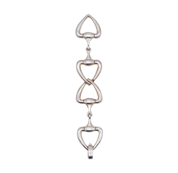 -Gucci Milano 1978 Vintage Horsebit Bracelet In Solid .925 Sterling Silver