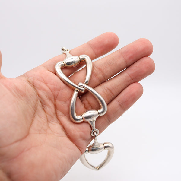 -Gucci Milano 1978 Vintage Horsebit Bracelet In Solid .925 Sterling Silver