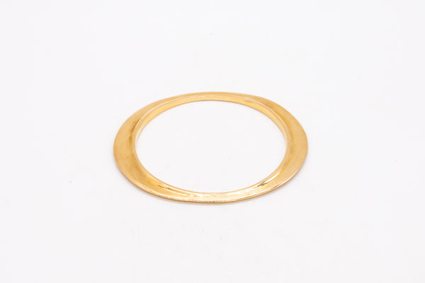 Tiffany And Co. 1980 Elsa Peretti Rare Flying Saucer Bangle In 18Kt Yellow Gold