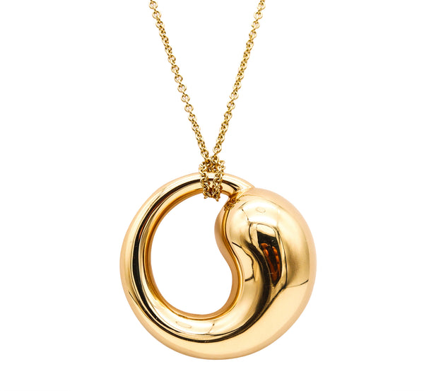Tiffany & Co. 1977 Elsa Peretti Big Eternal Circle Necklace in 18Kt Yellow Gold