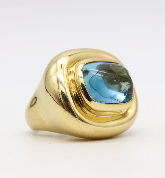 Tiffany & Co. Paloma Picasso Cocktail Ring In 18Kt Gold With 9.12 Cts Aquamarine