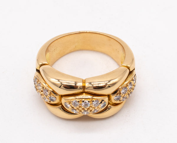 Cartier Paris Cocktail Ring In 18Kt Yellow Gold With 0.50 Cts Of VS Diamonds