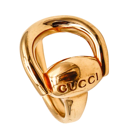 -Gucci Milano Horsebit Cocktail Ring In Solid 18Kt Yellow Gold